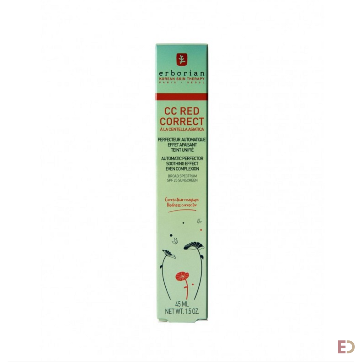 Erborian CC Red Correct Corrector anti-rojeces hidratante con PFS25 45ml